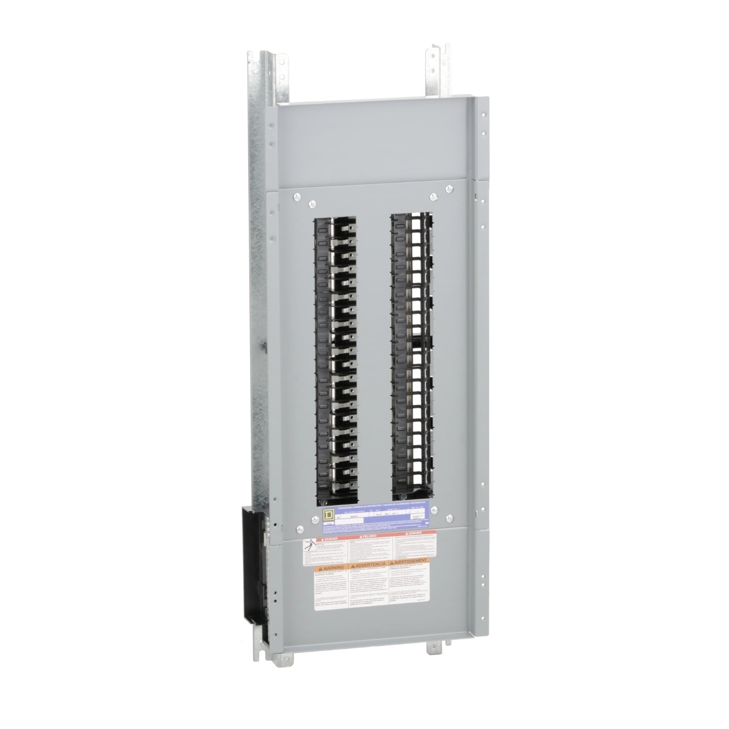 Panelboard interior, NQ, main lugs, 225A, Cu bus, 42 pole spaces, 1 phase, 3 wire, 240VAC, 48VDC