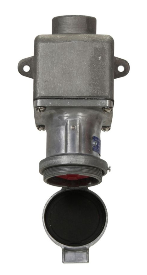 ARE3211 Arktite Grounding Style 1 Heavy Duty Watertight Circuit Breaking Receptacle Assembly, 600 VAC/250 VDC, 30 A, 2 Poles, 2 Wires, Natural