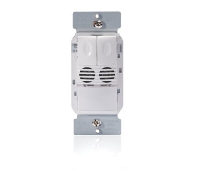 The DW-200 dual technology wall switch sensor combines the benefits of passive infrared (PIR ) and ultrasonic technologies to turn lights ON and OFF based on occupancy. It contains two relays for controlling two independent lighting loads or circuits and a variety of features. (ivory)