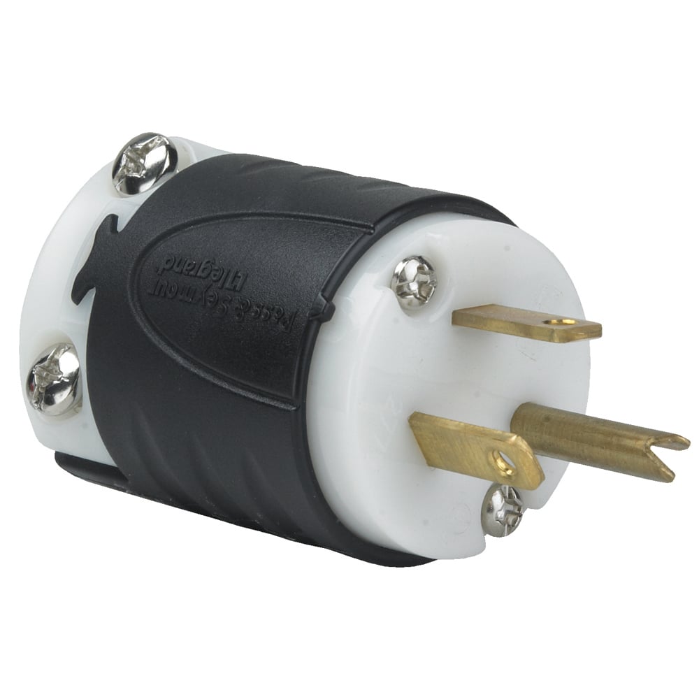 Straight Blade Plug 3way, 15amp, 277volt