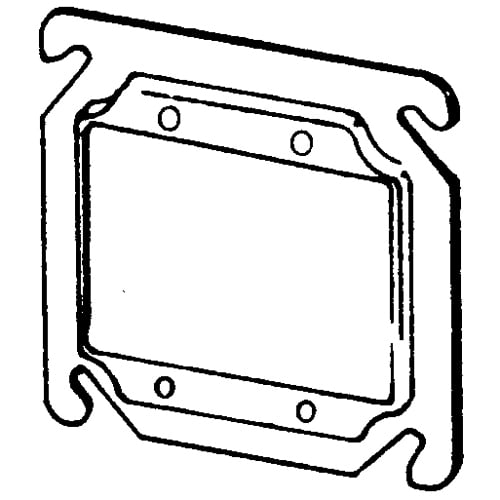 Features:Configuration Double Device, Standard:UL E18095, Material:Steel, Shape:Square, Size:4 X 4 X 0.25IN, Cubic Capacity:3CI
