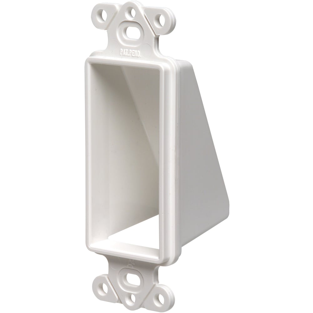 1-Gang Cable Access Hood; Box Mount, Paintable Plastic, Black/White