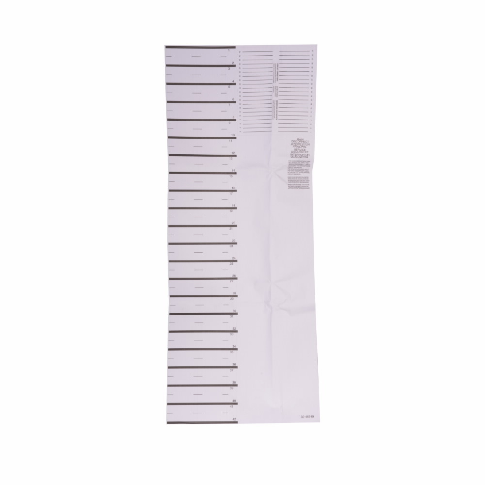 Eaton Field Installation Kits and Parts - Circuit Marking Strip,Suitable for BR2020B100, BR2024H100,Circuit marking strip,For BR loadcenter cover/door