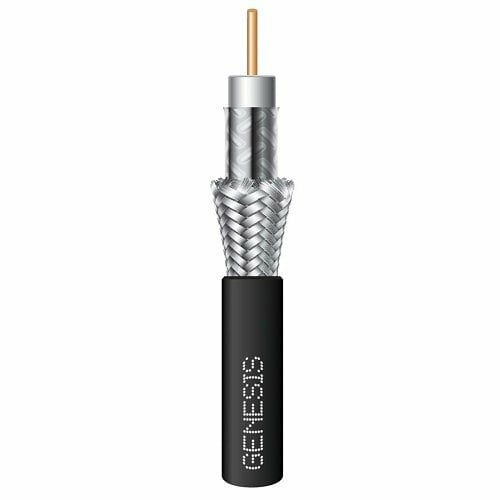 RG6 CCS DUAL-SHIELD (60%) CABLE - 1000 FT PULL BOX - BLACK