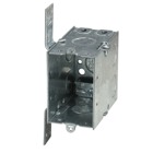 Gangable Switch Box, 18 Cubic Inches, 3 Inches Long x 2 Inches Wide x 3-1/2 Inches Deep, 1/2 Inch Knockouts, Pre-Galvanized Steel, Non-Metallic Cable Clamps (C-5) and CV Bracket 7/8 Inches, For use with Non-Metallic Sheathed Cable