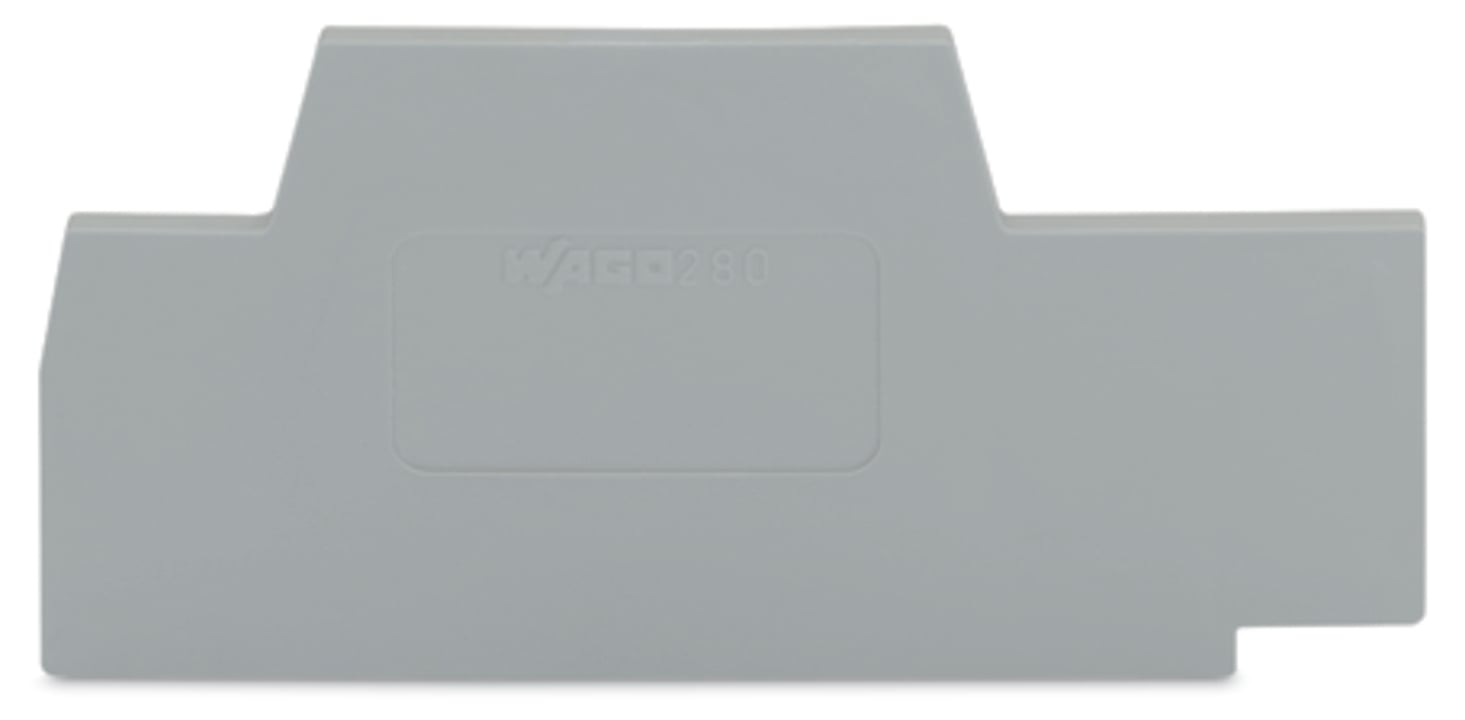 End and intermediate plate; 2.5 mm thick; gray