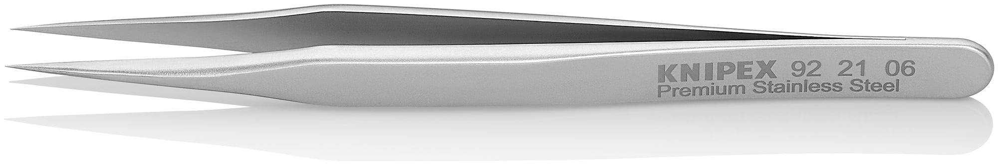 Premium Stainless Steel Gripping Tweezers Needle-Point Tips, 3 1/4 in., 0.08 mm TT, 0.13 mm TW
