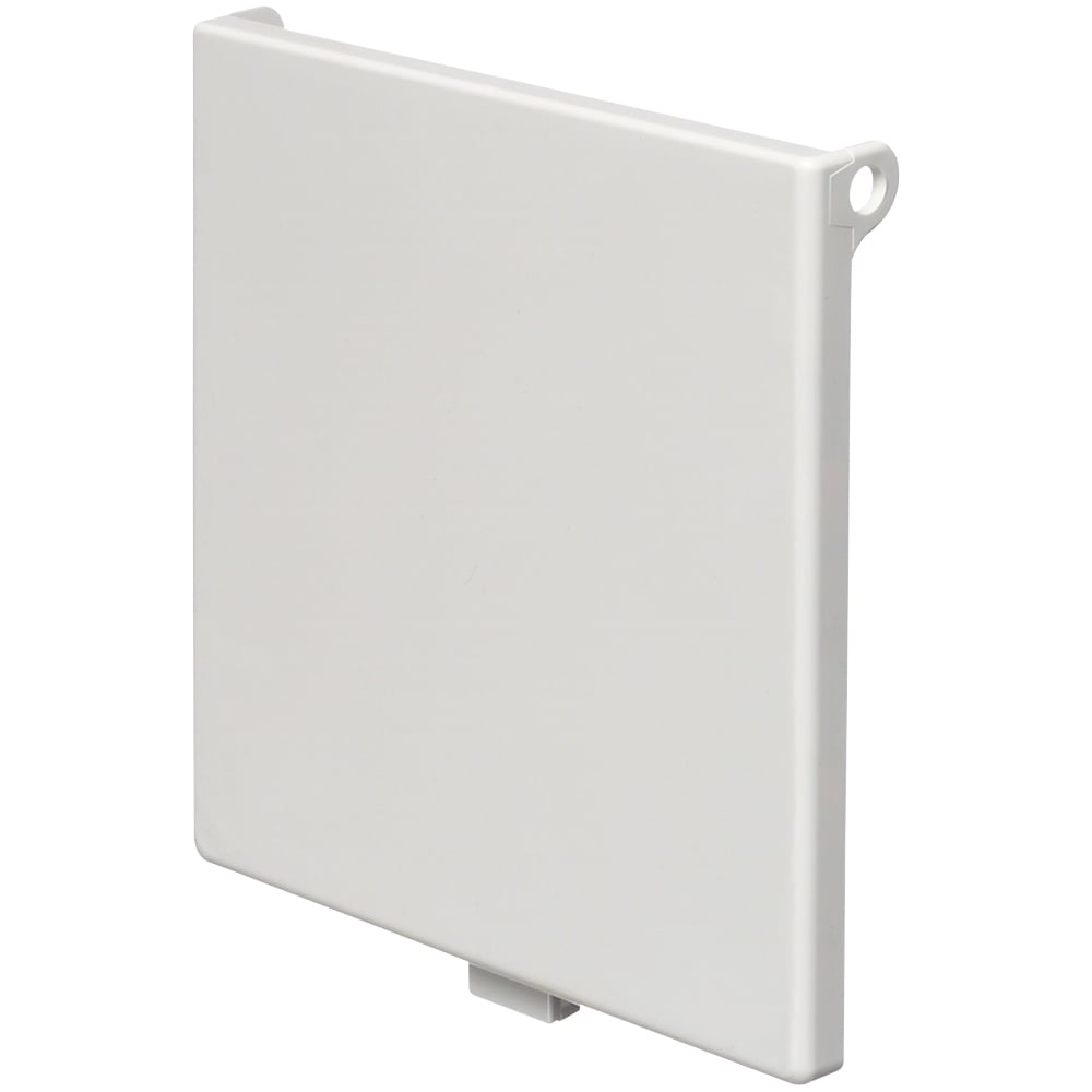 Drybox adapter with non metallic cover and base. Two gang. Vertical white paintable cover. Depth 2.9".