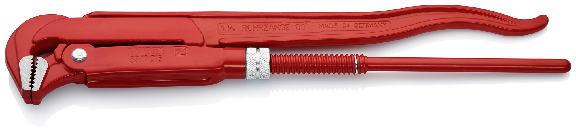Swedish Pipe Wrench-90°, 16 1/2 in., Bare Handles