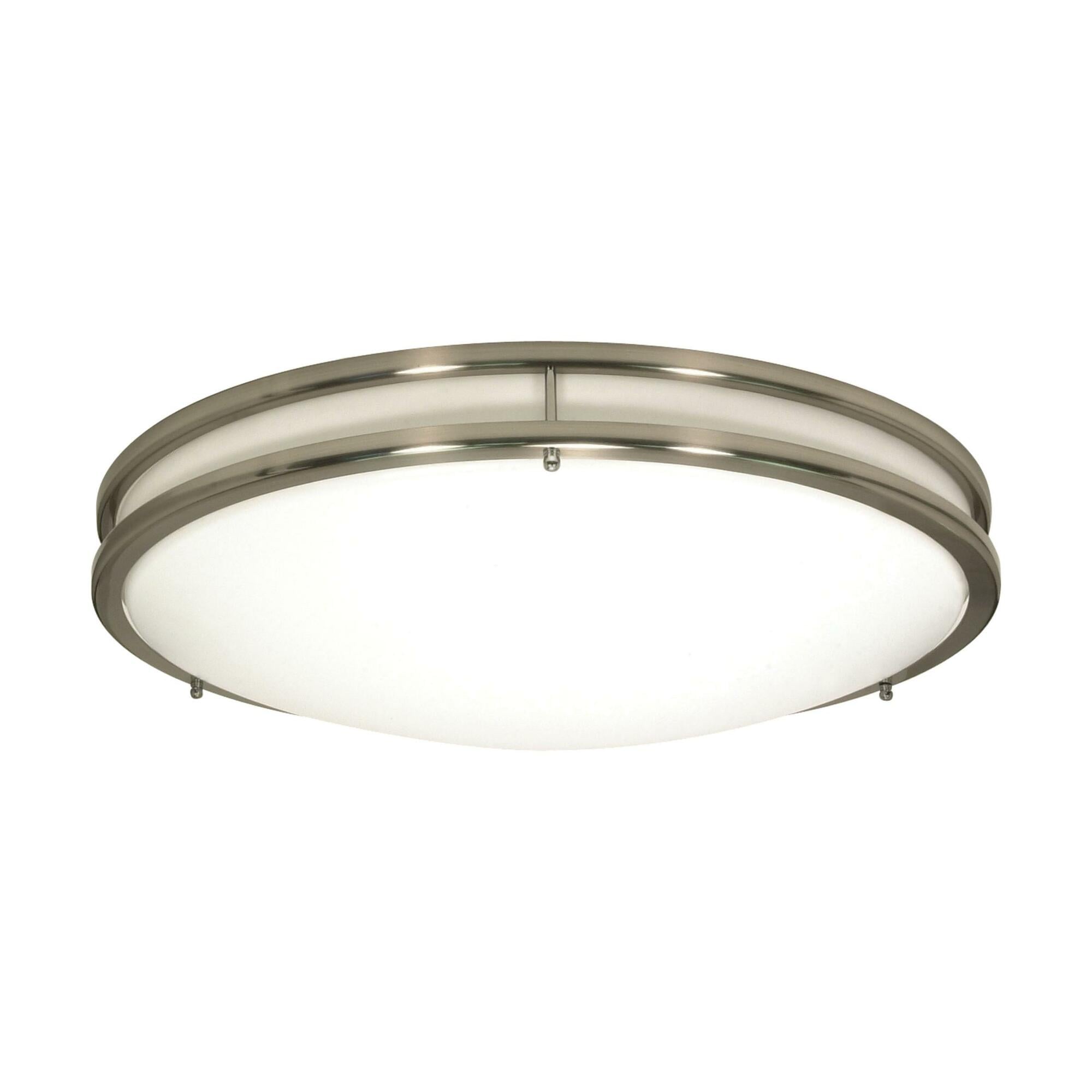Glamour LED 13 inch - Flush Mount Fixture - Brushed Nickel Finish - CCT Selectable 3K/4K/5K
