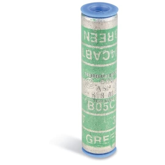 Type ASP Aluminum Splice, Max 35KV, Wire Size 1 Str, Length 2-3/8 Inch, Tin Plated, Die Color Code Gold