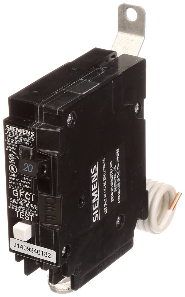  Low Voltage Molded Case Circuit Breakers Panelboard Mounting 240V GFCI Circuit Breakers - 1-Pole, GFCI - BLF, 10KAIC, 120VAC are Circuit Protection Molded Case Circuit Breakers. BREAKER 20A 1P 120V 10K BLF2 GFCI 5MA
