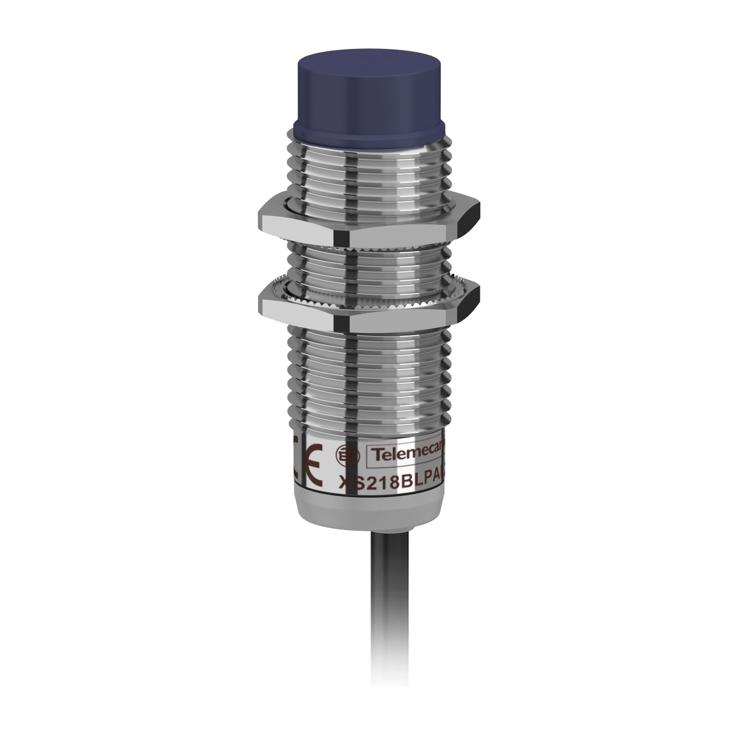inductive sensor XS2 M18, L53mm, brass, Sn8mm, 12..24VDC, cable 2m