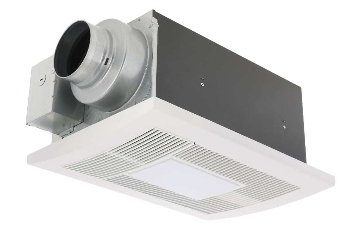 Fan-Heater-Light combination, 50-80 110 CFM; ECM Motor