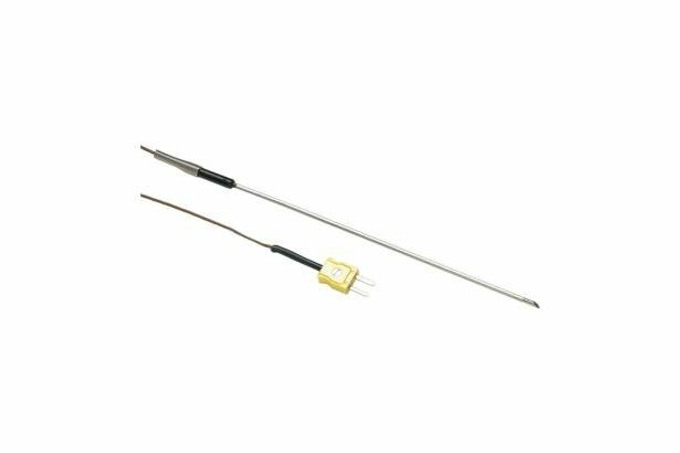 General Purpose Probe, Temperature Range: -40 To 260 DEG C, Wire Length: 40 IN, Accuracy: Plus/Minus 1.1 DEG C, Tip Size: 3/8 IN Outer Diameter X 5-1/2 IN Length, CE Certified, For Use On Surfaces And For Insertion Into Air And Non-Caustic Gases