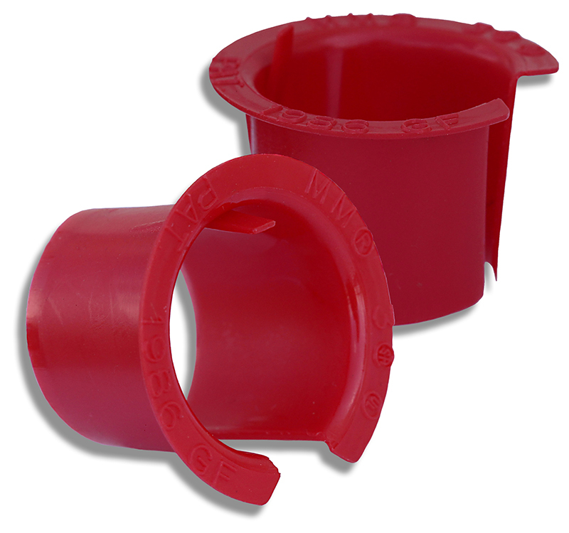 Anti-Short Bushing, Plastic, Red, 8/4, 6/2, 6/3, 4/2, 4/3 AWG cable size, 3/4 in. flex size
