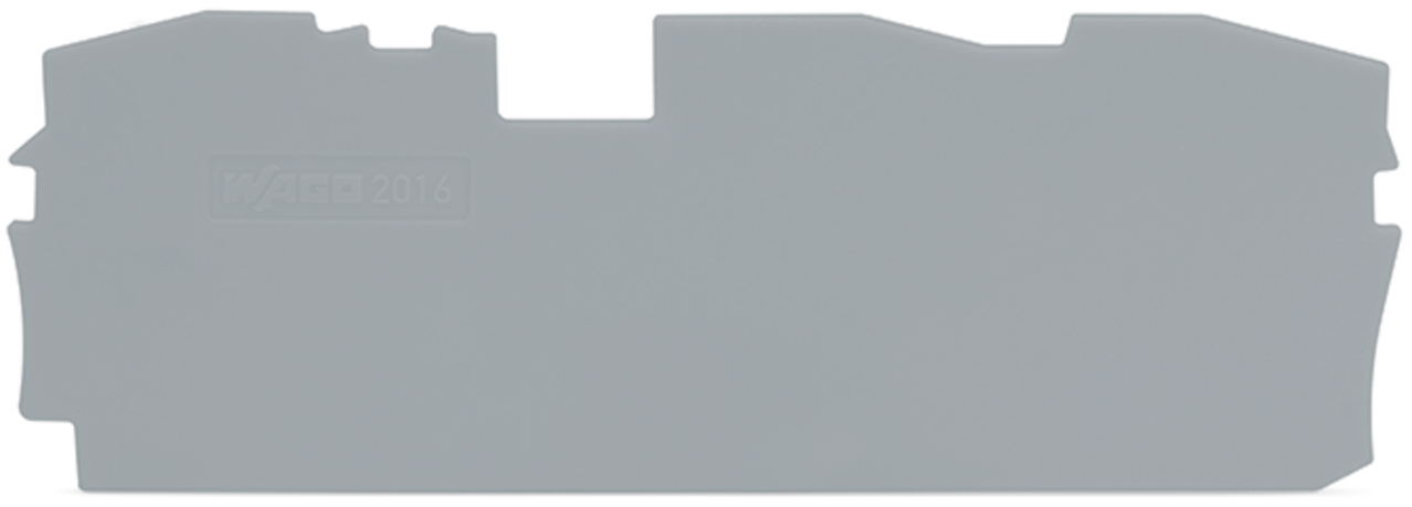 End and intermediate plate; 1 mm thick; gray