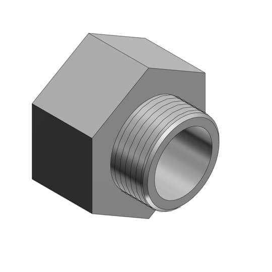 1-1/4 Inch to 1-1/2 Inch Male Enlarger, Malleable Iron for Use with Rigid/IMC Conduit