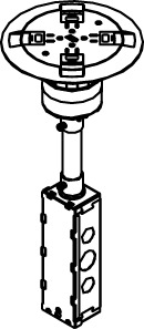 P-THRU ASSY, QUAD RECPT-ALUM FL/TC
