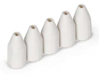 Insulation stop; 0.25 - 0.5 mm; 5 pieces/strip; light gray
