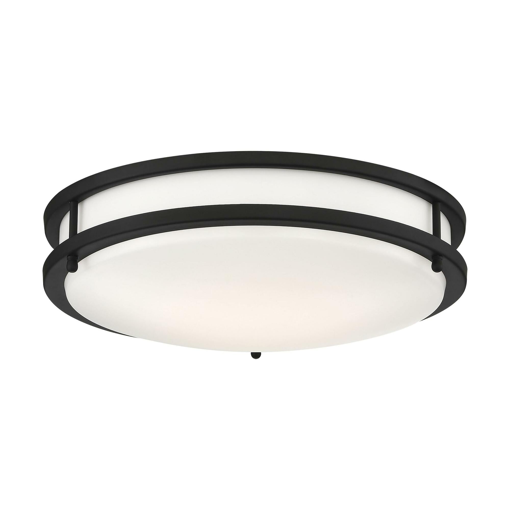 Glamour LED 13 inch - Flush Mount Fixture - Black Finish - CCT Selectable 3K/4K/5K