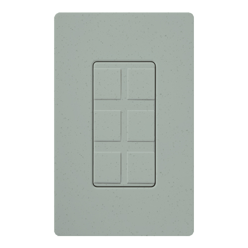 Claro 6-Port Frame, Satin, field customizable in bluestone