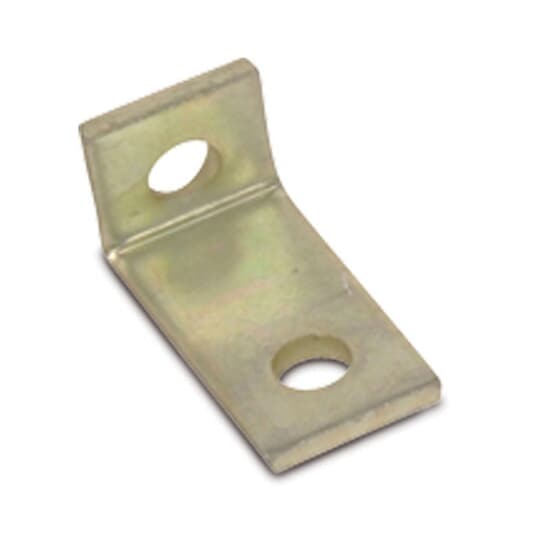 Connector Two-Hole Angle, Length 3 Inches, Length from Beam 1-1/2 Inches, Width 1-1/2 Inches, Steel with 9/16 Inch Holes on 1-1/2 Inch Centers
