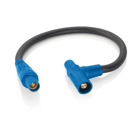 "Soft" Tapping Tee, Cam-Type, Female plug to Male/Female Tee, 24" Cable Length, 4/0, 400 Amp Max, 16 Series Taper Nose - BLUE