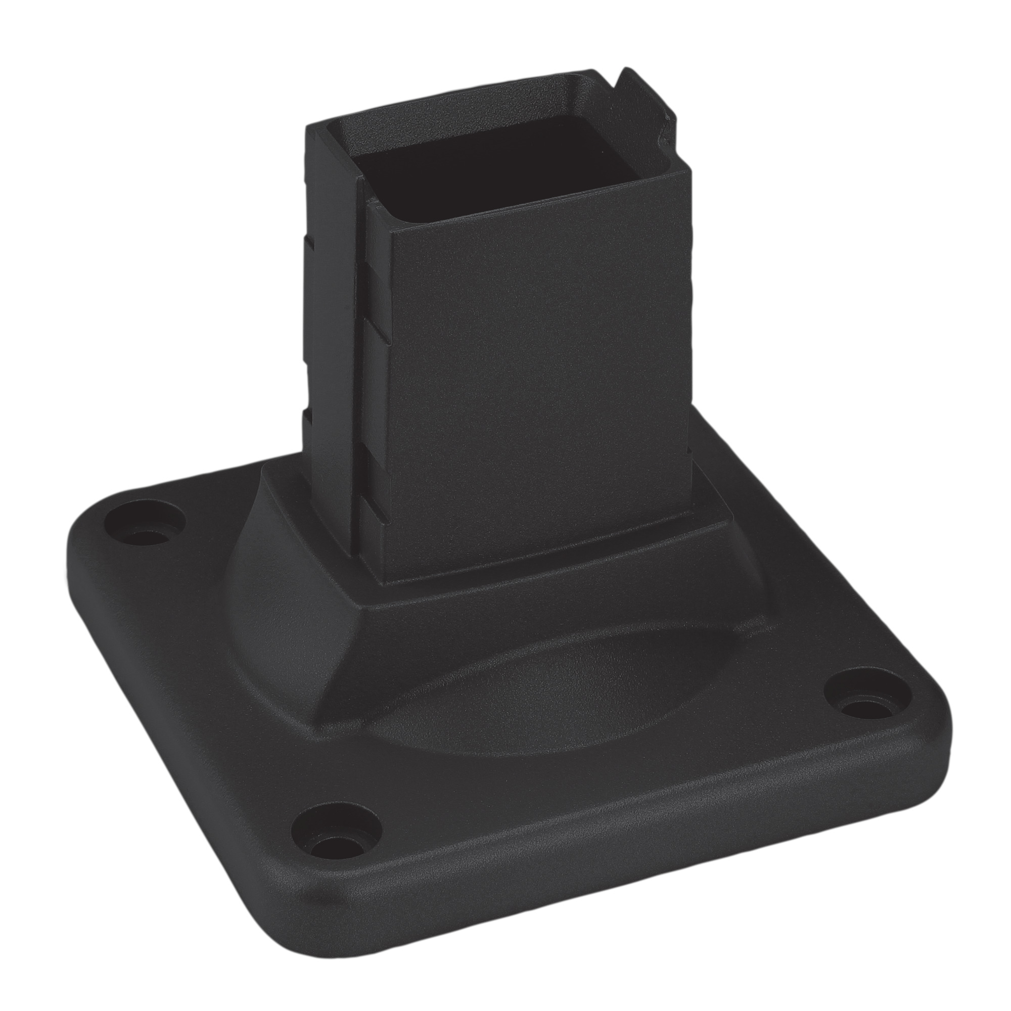 Syspend 180-Max Wall Flange, 4.53x5.09x5.09, Black, Aluminum