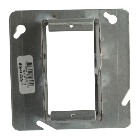 Single Gang Square Cut Tile Wall Cover, 9 Cubic Inches, 4-11/16 Inch Square x 1-1/2 Inch Raised, Pre Galvanized Steel