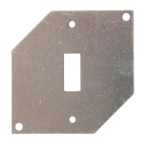 Heavy Cast Aluminum Cover Mortared-in Applications, Mounting Plate for Toggle Switch, Gray