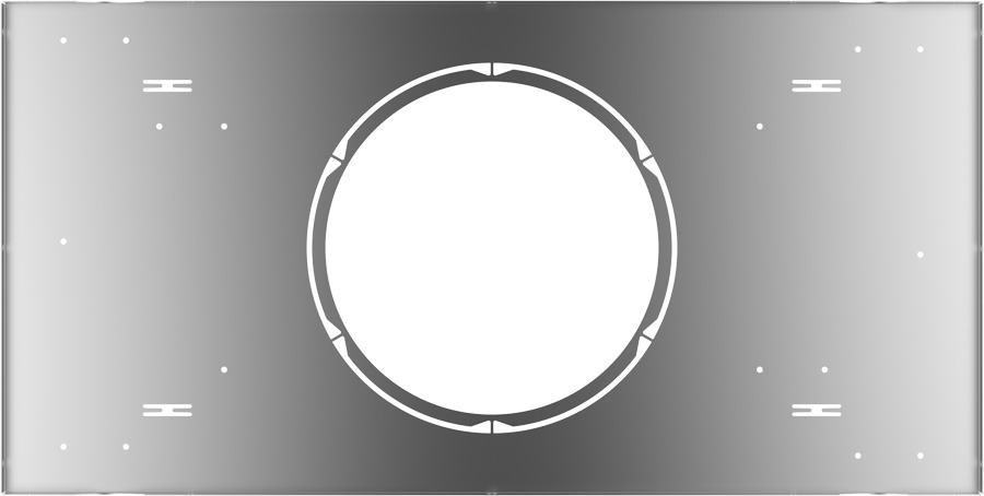DLPLATE/T Downlight Plate, For Use With T-GRID Ceilings, Wafer, Field Adjustable Wafer, Performance Downlight and Field Adjustable Performance Downlight, Galvanized Steel