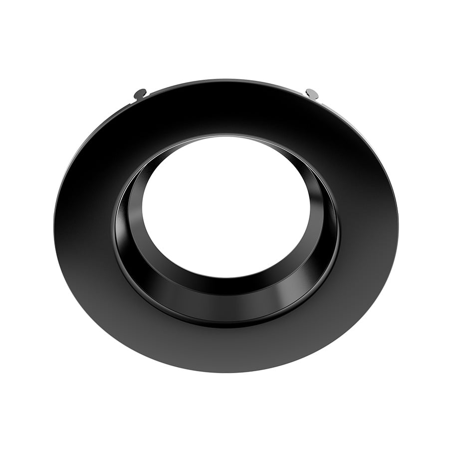 Retrofit Downlights Recessed Retrofit Downlight Trim 6 Inches Round Smooth Black