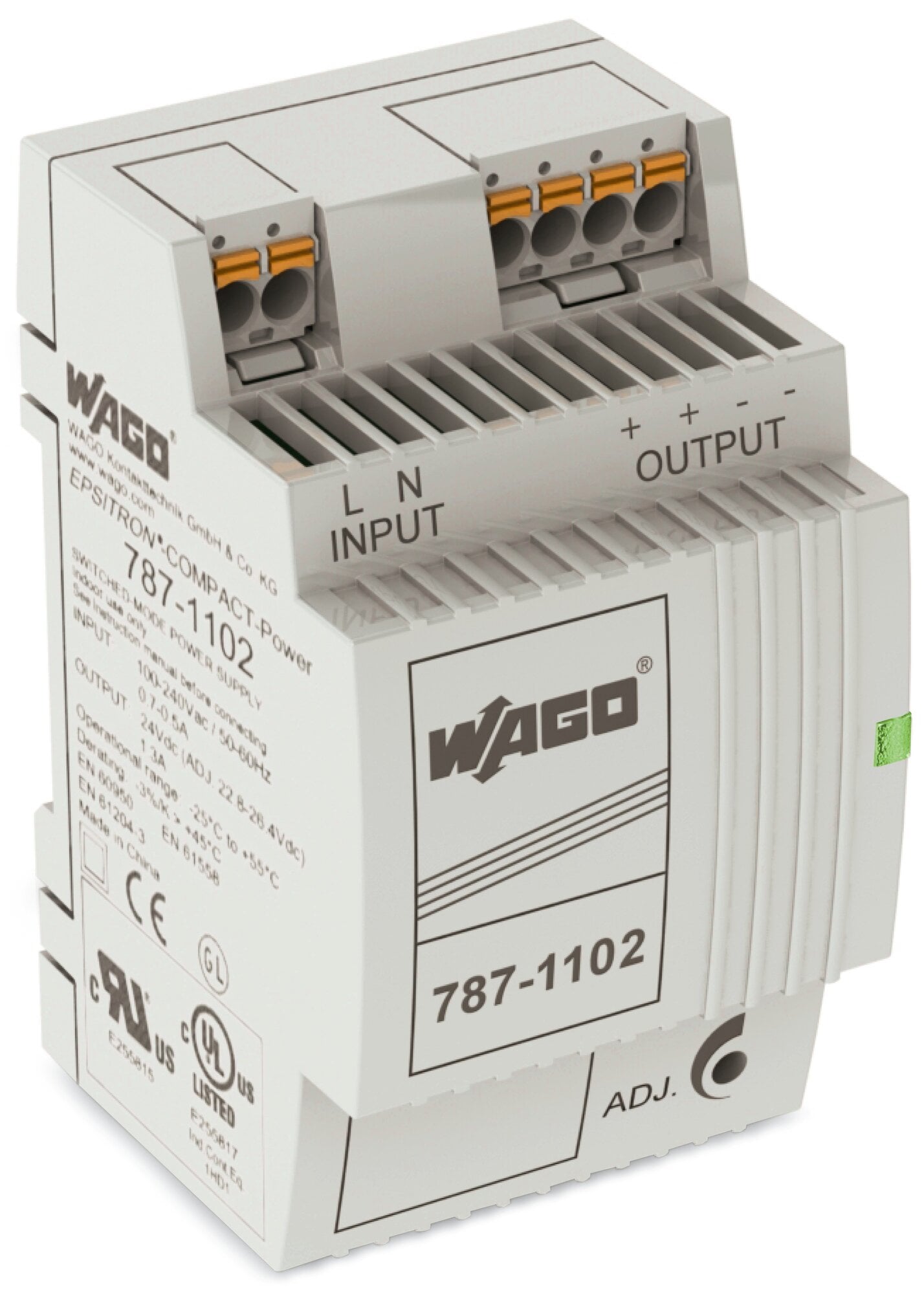 Switched-mode power supply; Compact; 1-phase; 24 VDC output voltage; 1.3 A output current; DC OK signal
