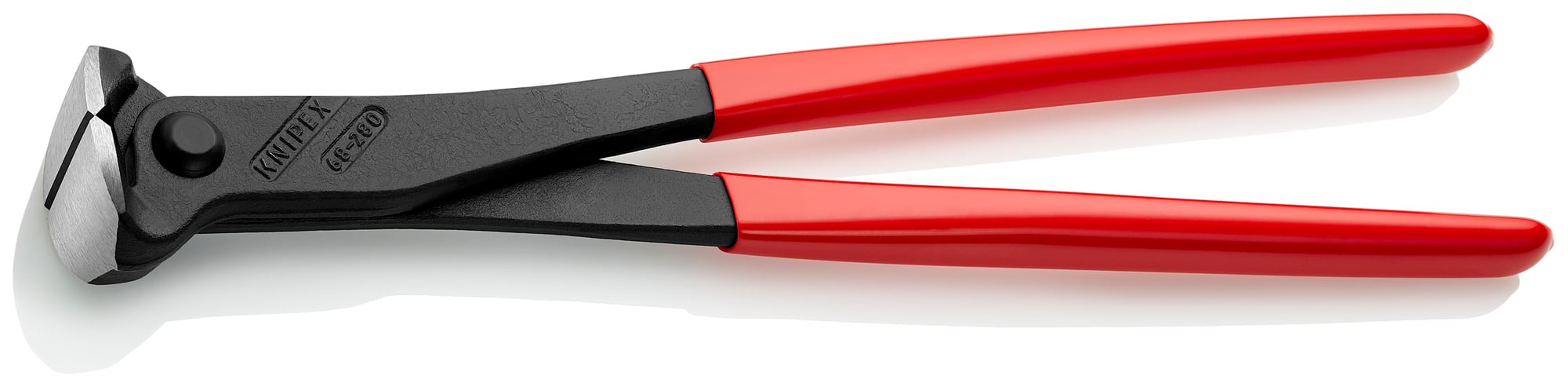 End Cutting Nippers, 11 in., Plastic Coating, Polished