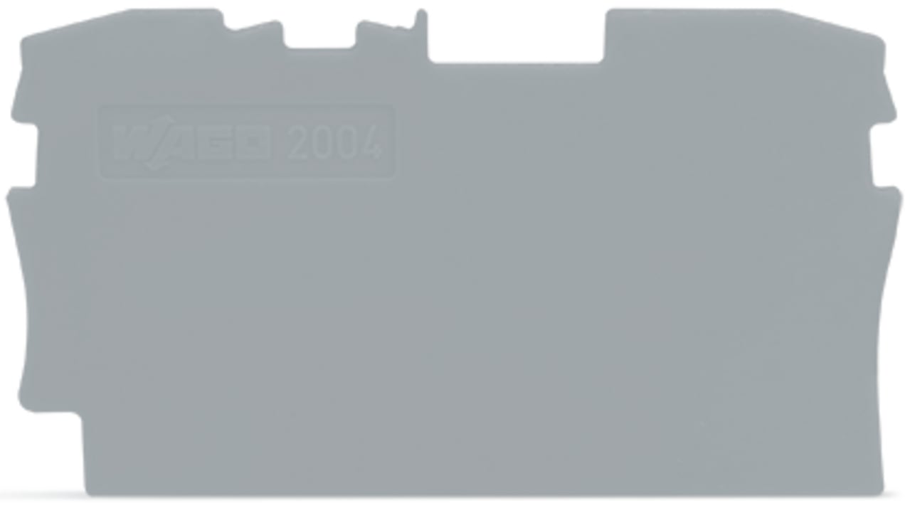 End and intermediate plate; 1 mm thick; gray