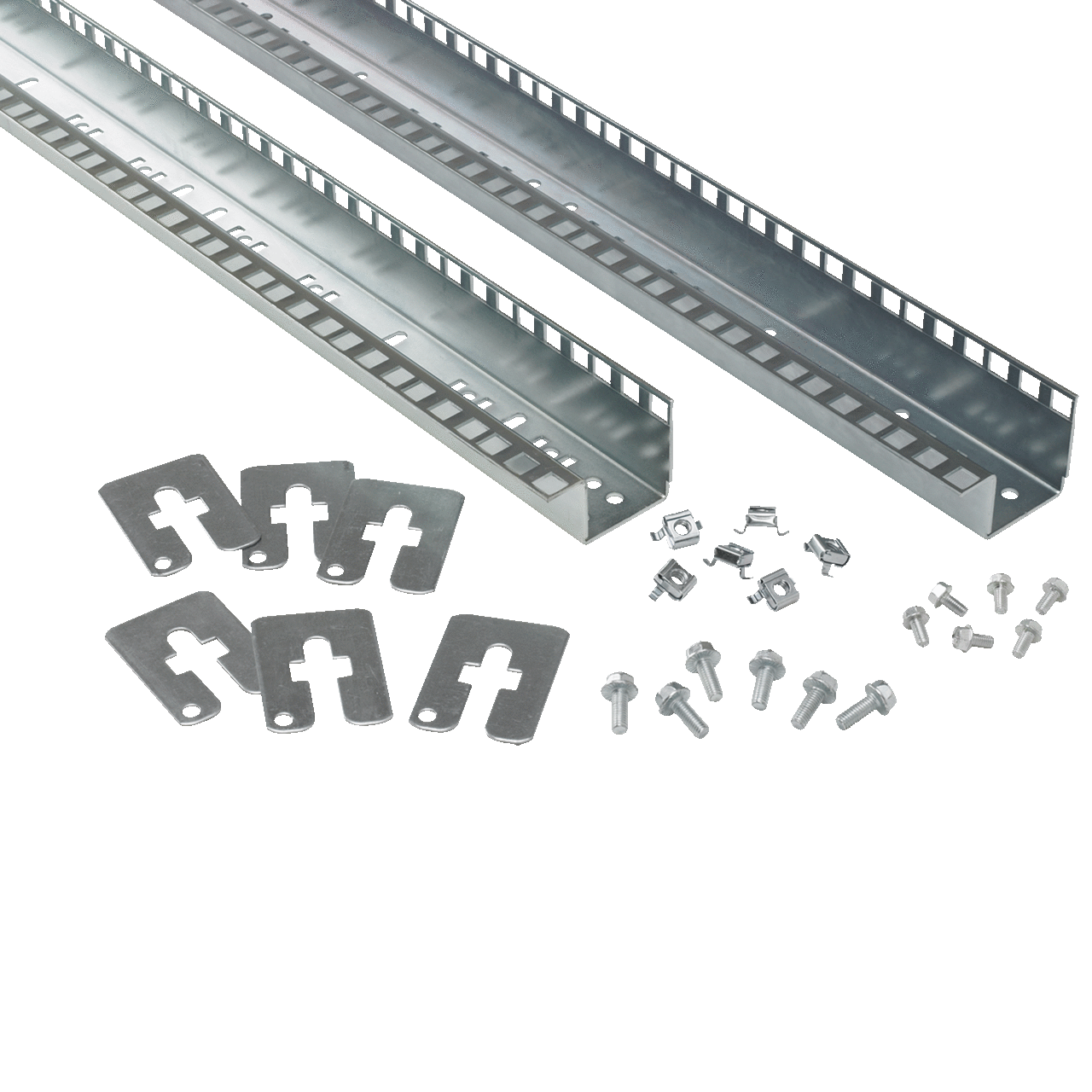 Rack Angle 19-inch Square Hole, fits 2000mm, Plated, Steel
