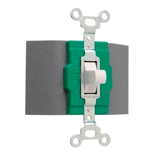 Double Pole, Double Throw Manual Control Switch, 30 amps, 120/277 volts, White.