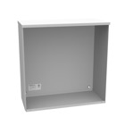 18x8x18 Screw Cover Type 3R UL Listed Steel No Knockouts ANSI 61 Gray Quad D Knockout for Lock Emboss Mounting Holes in Back