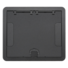 Hubbell Wiring Device Kellems, Floor Boxes, 6 or 10-Gang Carpet Cover,Flush, Black Powder Coat Finish