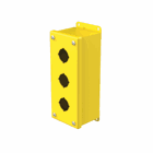 Pushbutton Enclosures Type 12, 3PBx30.5mm, Safety Yellow, Steel
