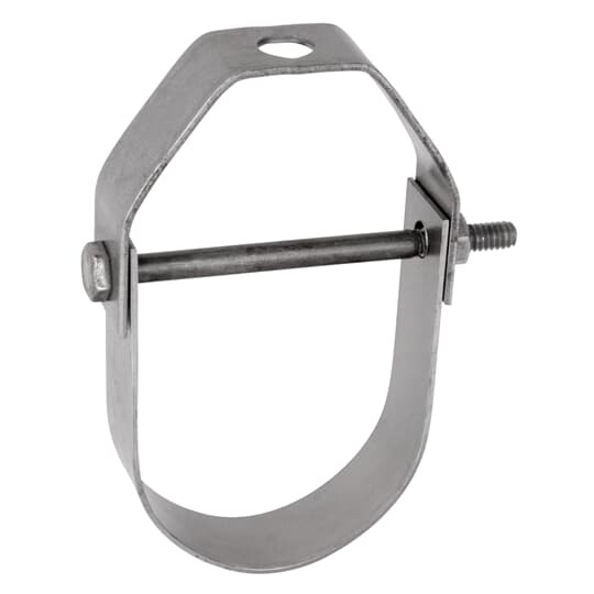 Hanger, Clevis, Pipe Size 3-1/2 Inch, Size of Steel Upper 3/8 Inch x 1-1/4 Inch Lower 3/16 Inch x 1-1/4 Inch, Steel
