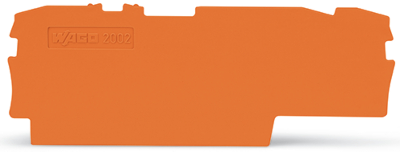 End and intermediate plate; 1 mm thick; orange