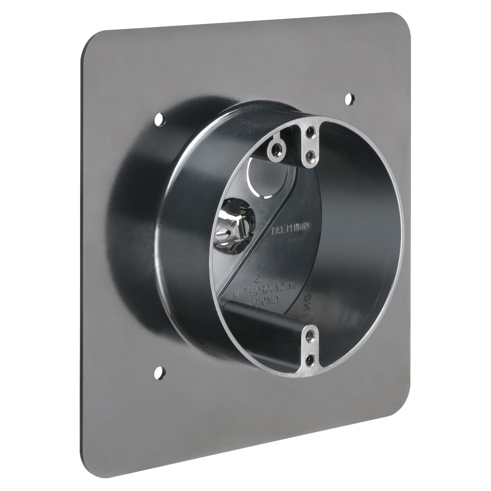 Non Metallic flanged fixture box. For New construction. For 5/8 wall finish thickness can convert up to 7/8 wall finish thickness. Flange on box can be offset locating back panel to opposite side of the box to create large 20 cu. in. volume.