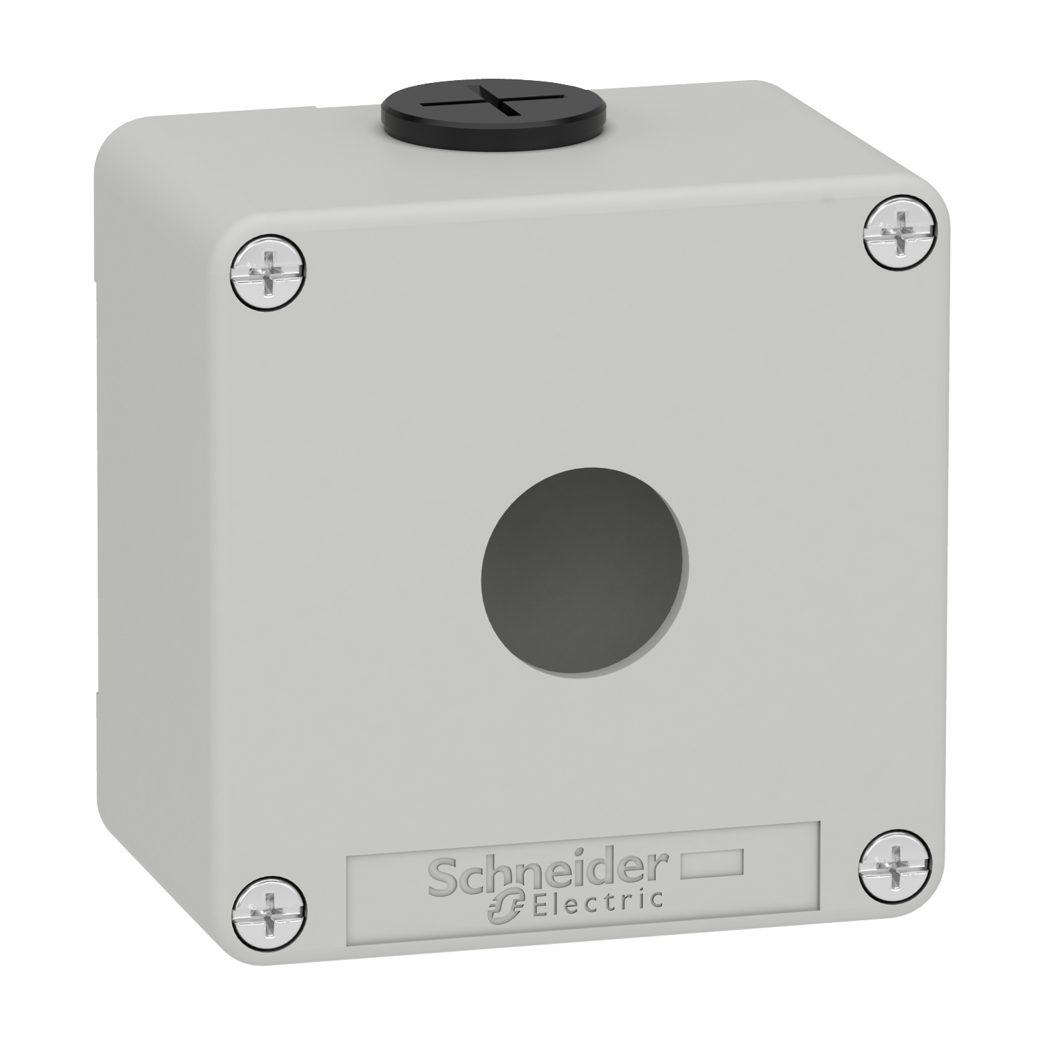 Die cast empty control station, Harmony XAP, XB2 SL, zinc alloy, grey, M20, 1 cut out 22mm, 80x80x51,5mm, UL cULus