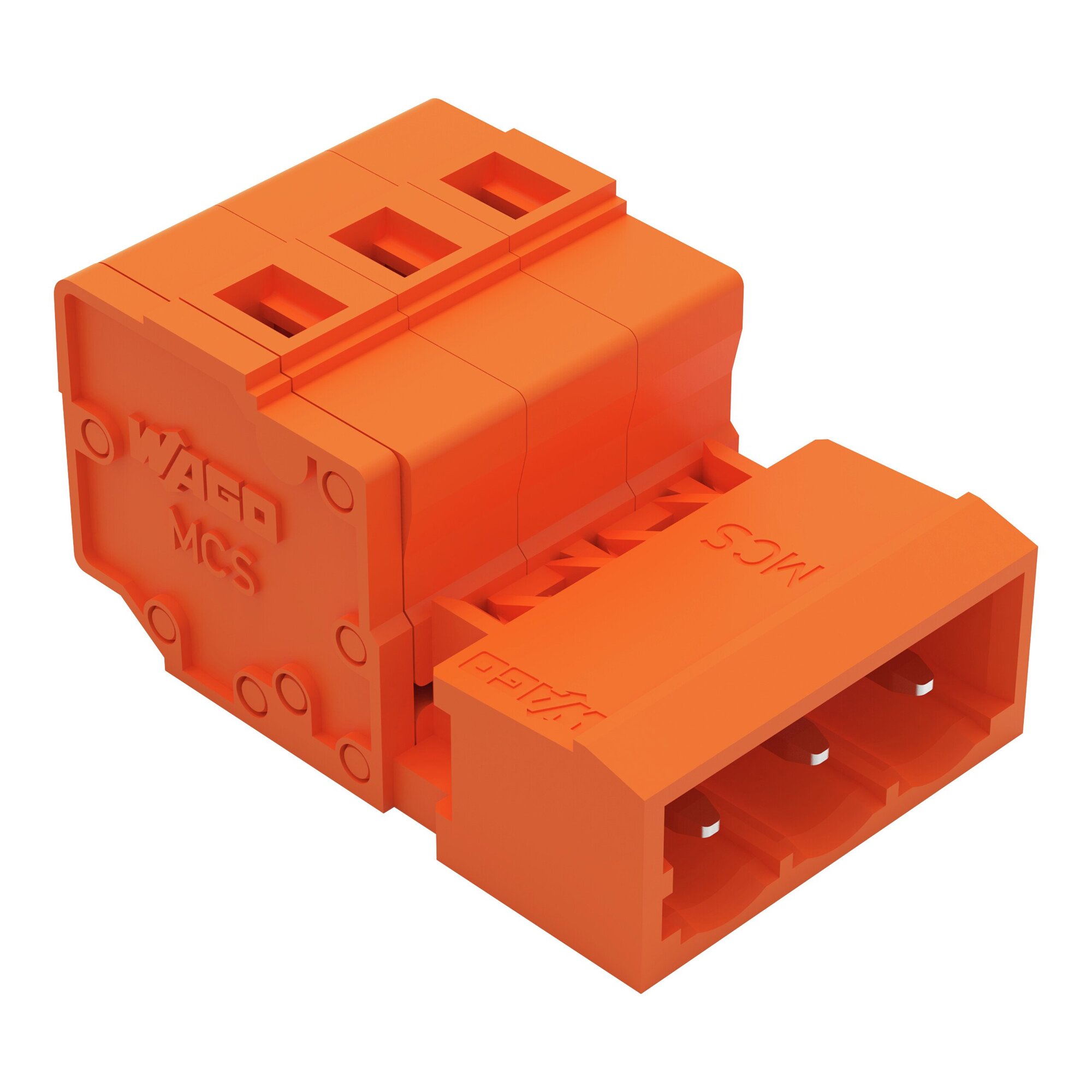 1-conductor male connector; CAGE CLAMP; 2.5 mm; Pin spacing 5.08 mm; 3-pole; 2,50 mm; orange