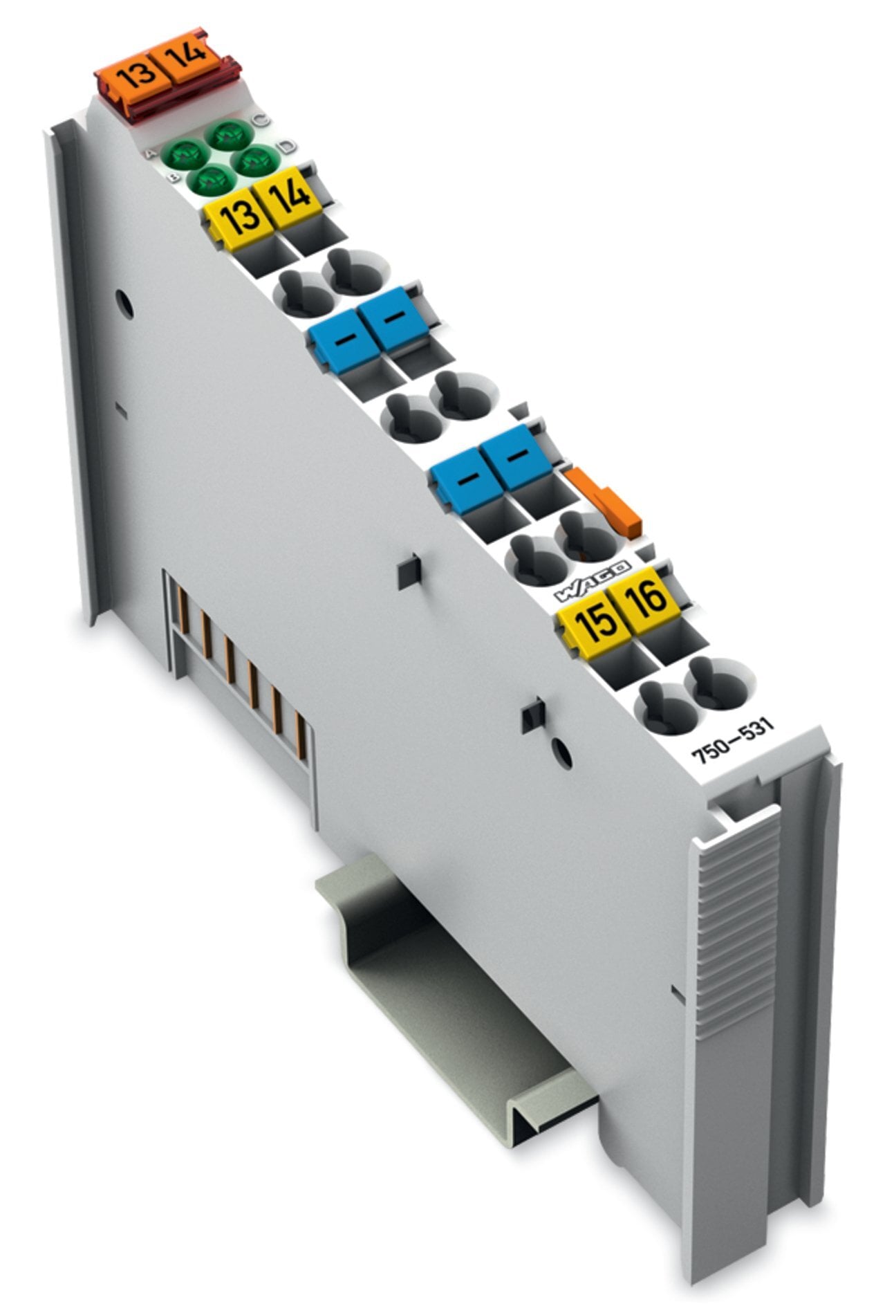 4-channel digital output; 24 VDC; 0.5 A; 2-conductor connection