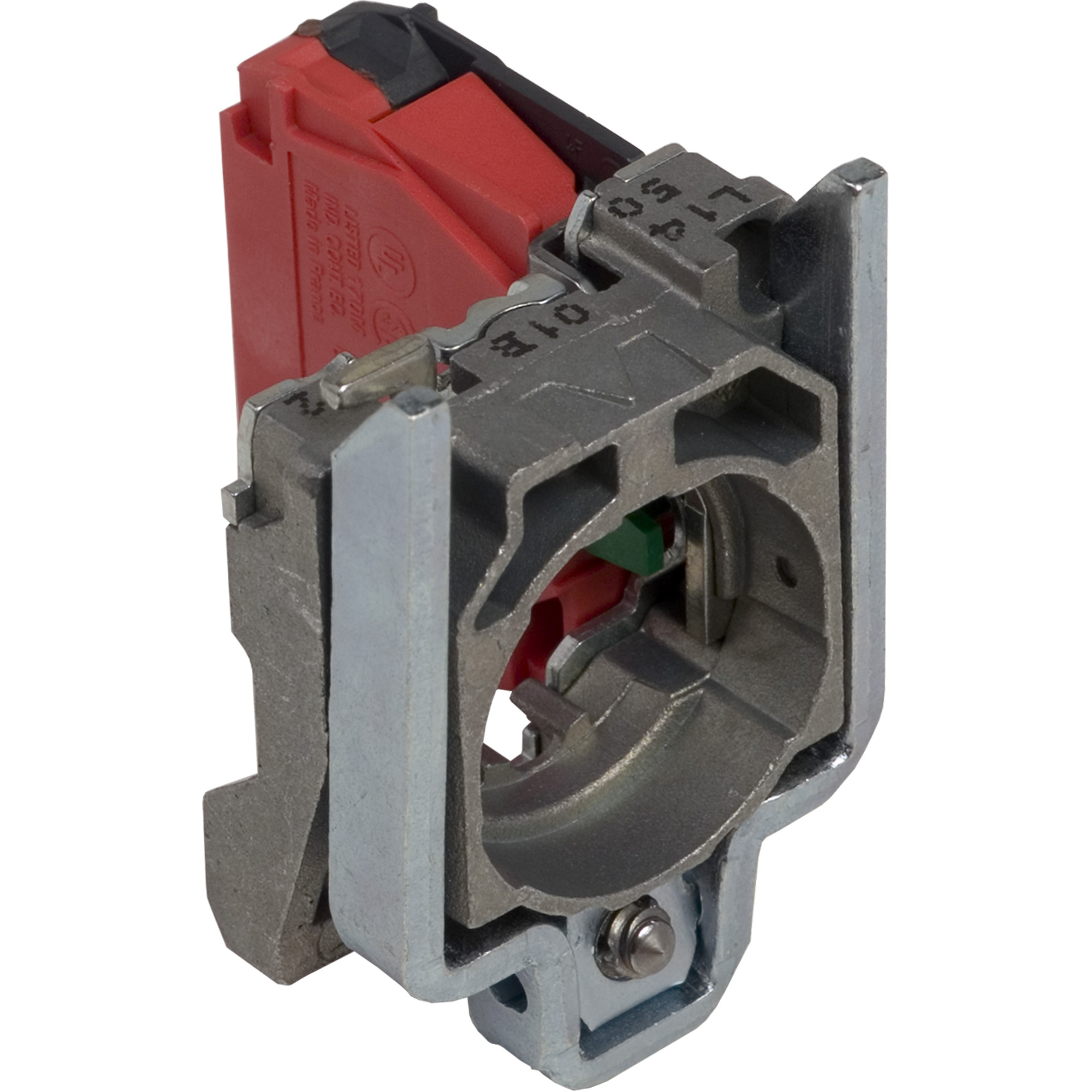 Complete body/contact assembly, Harmony XB4, single contact block with body/fixing collar 1 NO spring clamp terminal