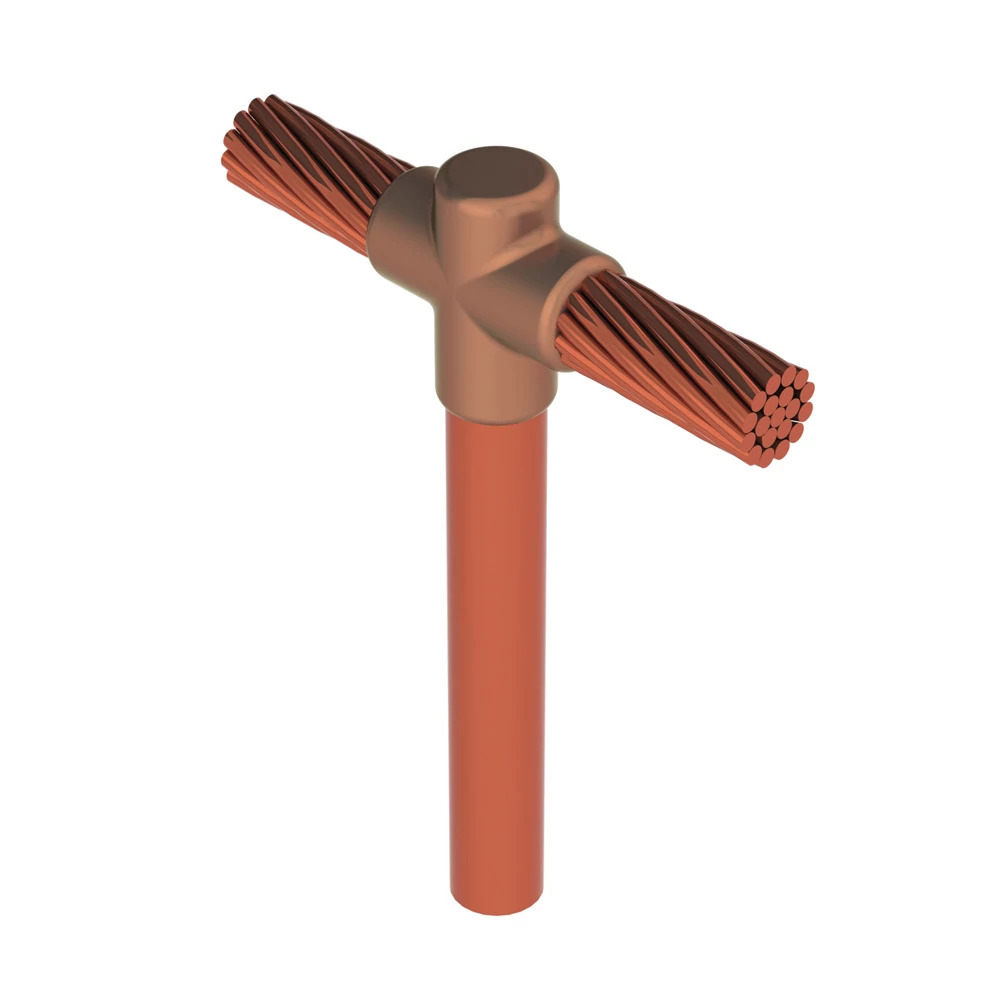 Cable to Ground Rod or Other Rounds, GT, Copper-bonded, 0.75" dia, 120 mm Concentric