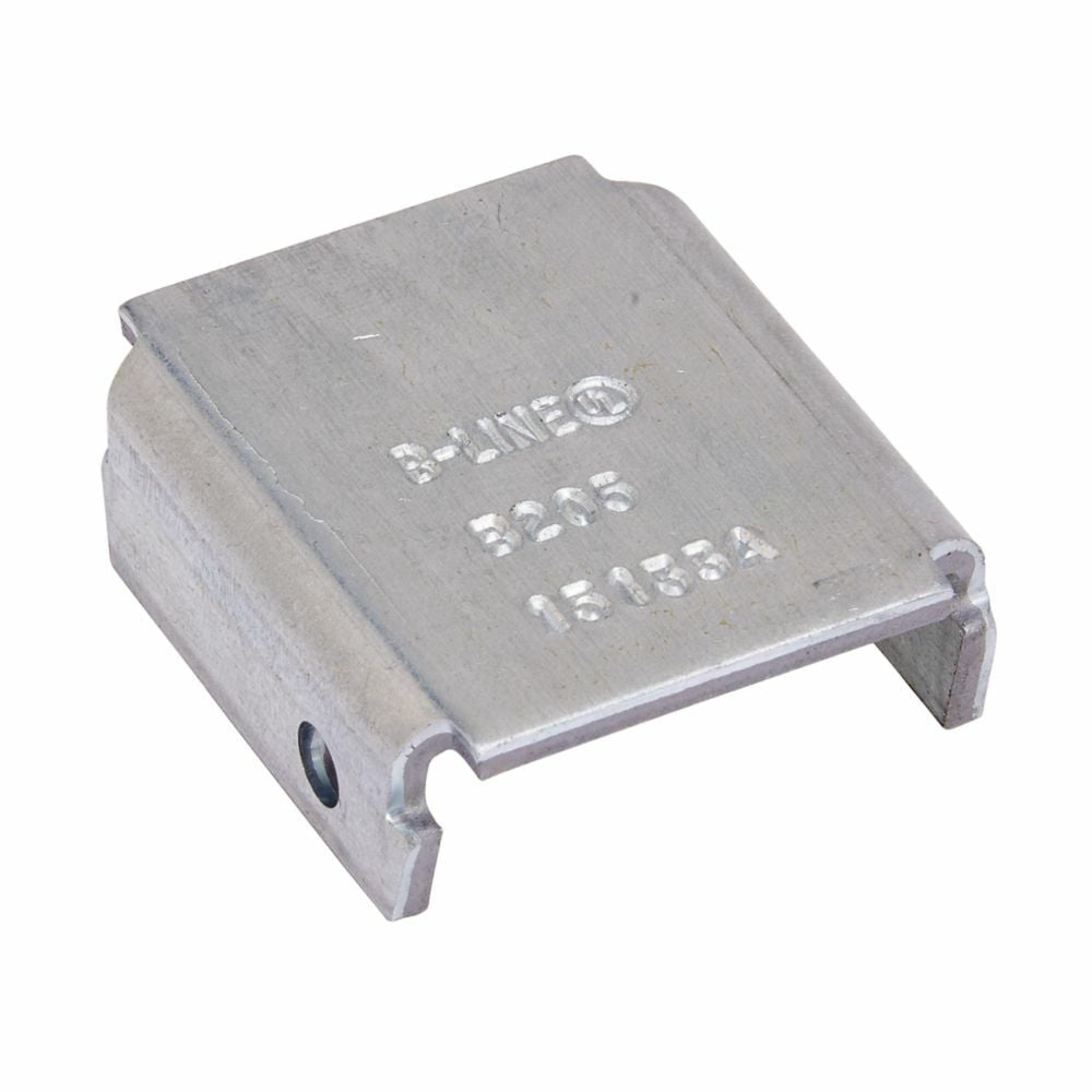 Eaton B-Line series end cap, 1.64" H x 1.62" L x 1.62" W, Steel, Hot-dipped galvanized, Fits channel type B22
